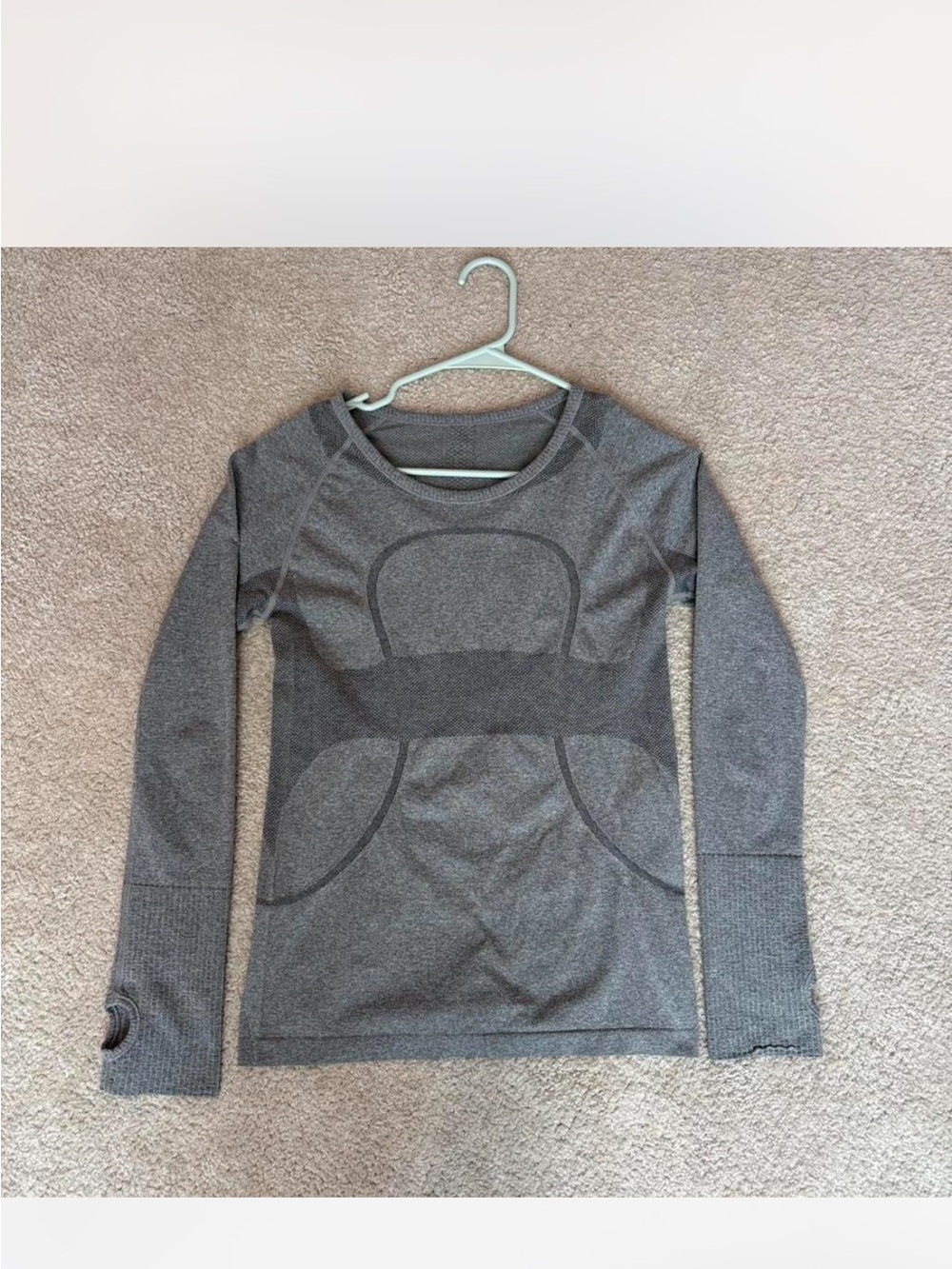 lululemon athletica Gray Long Sleeve Seamless Top